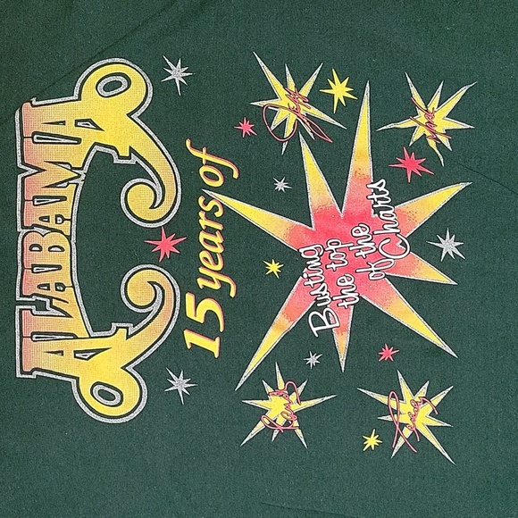 Vintage 90s Alabama 15 Years Greatest Hits Band Promo T-Shirt Single Stitch XXL - Picture 11 of 12